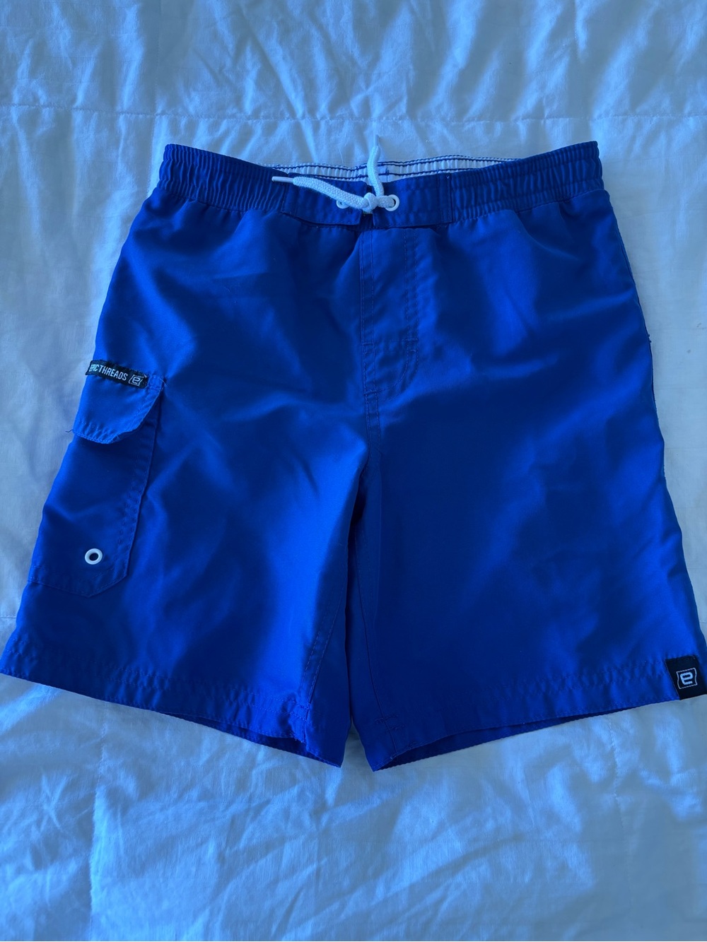 Boys small Epic Threads swim trunks shorts blue